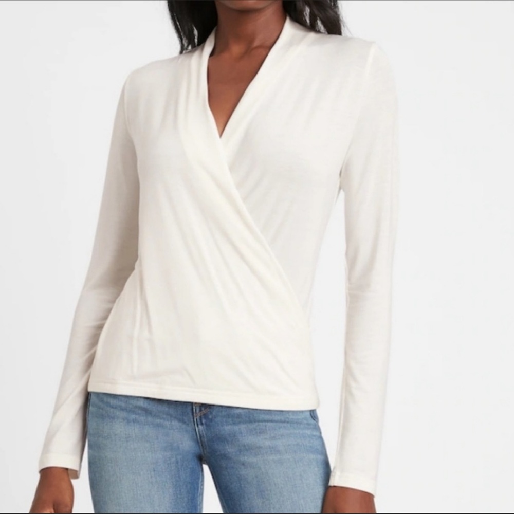 NWT Banana Republic | Long Sleeve Wrap Top